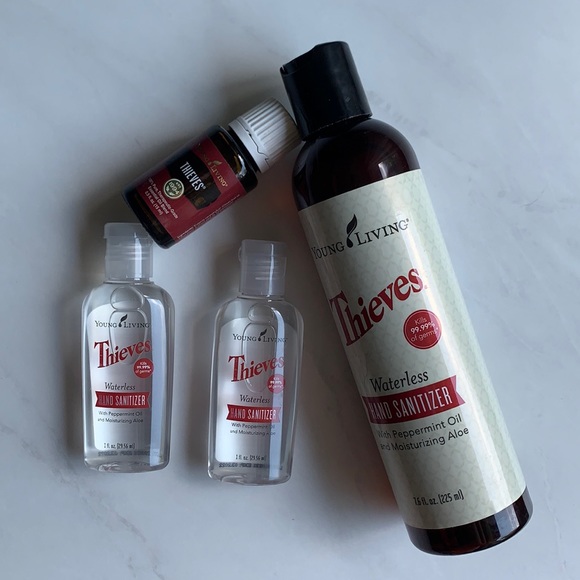 Thieves sanitizer and essential oil bundle!